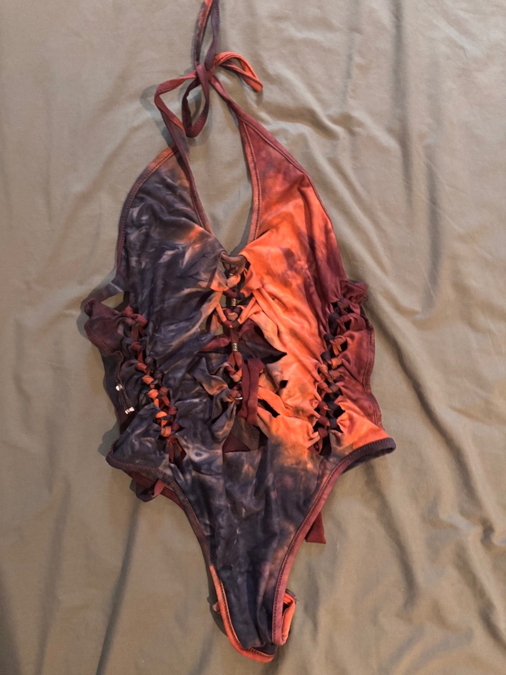 Tie-die braided bodysuit - festival outfit